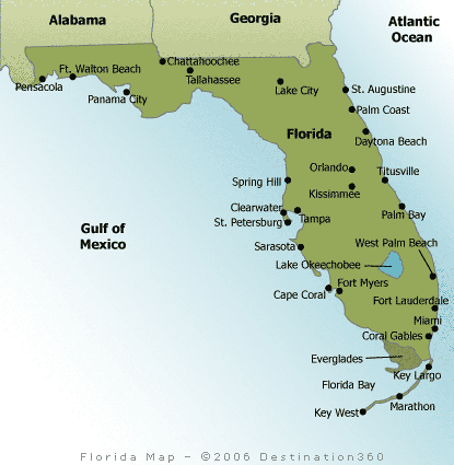 Map Of Florida Florida State Map