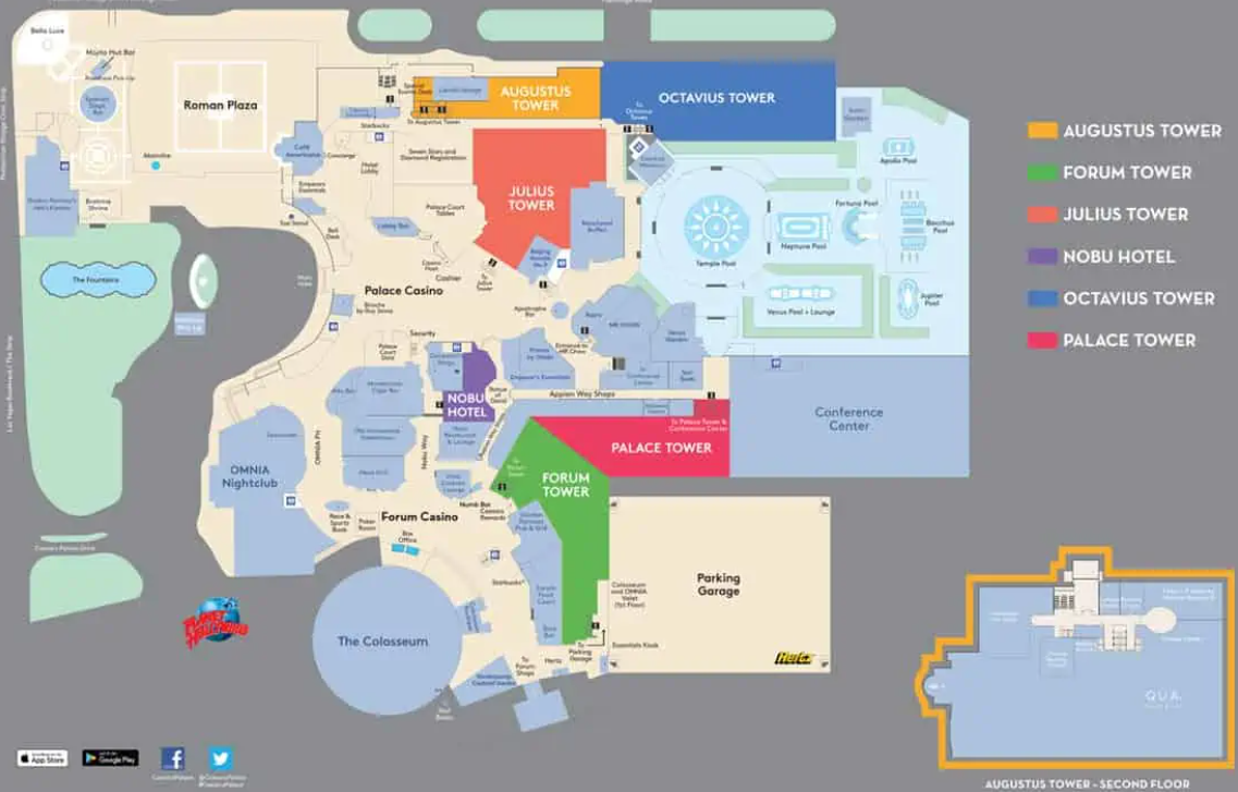Caesars Palace Las Vegas Map - Maping Resources