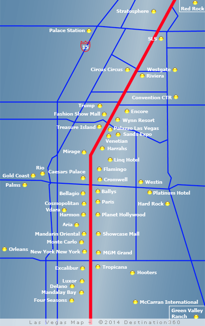 Las Vegas Strip Map