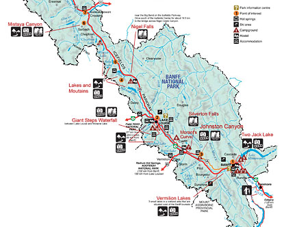 Map of Banff National Park