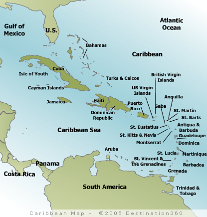 Caribbean Map