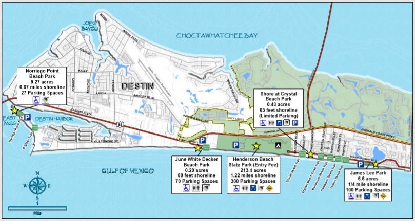 Destin Florida Beach Map
