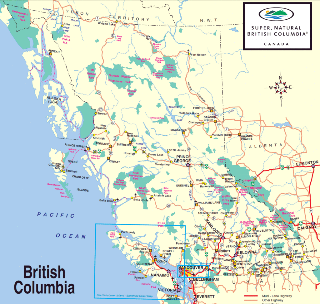 Map of BC