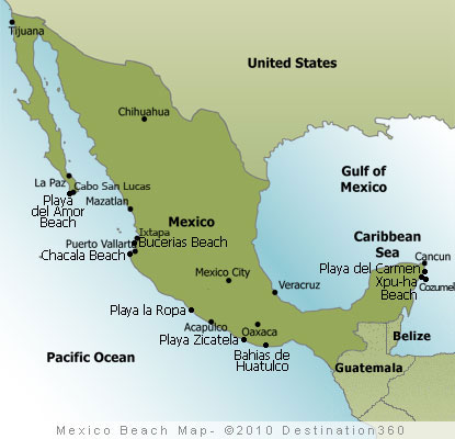 Mexico Beaches Map