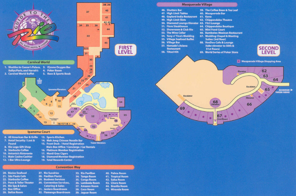 Rio Las Vegas Map