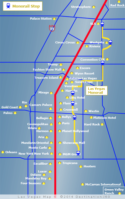 Las Vegas Monorail Map